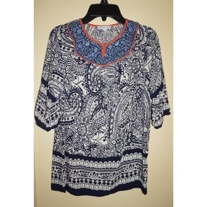 Girls Flying Tomato Navy & Orange Tunic
